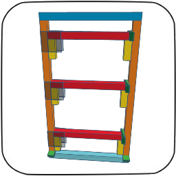 Etais de baie - Brancard